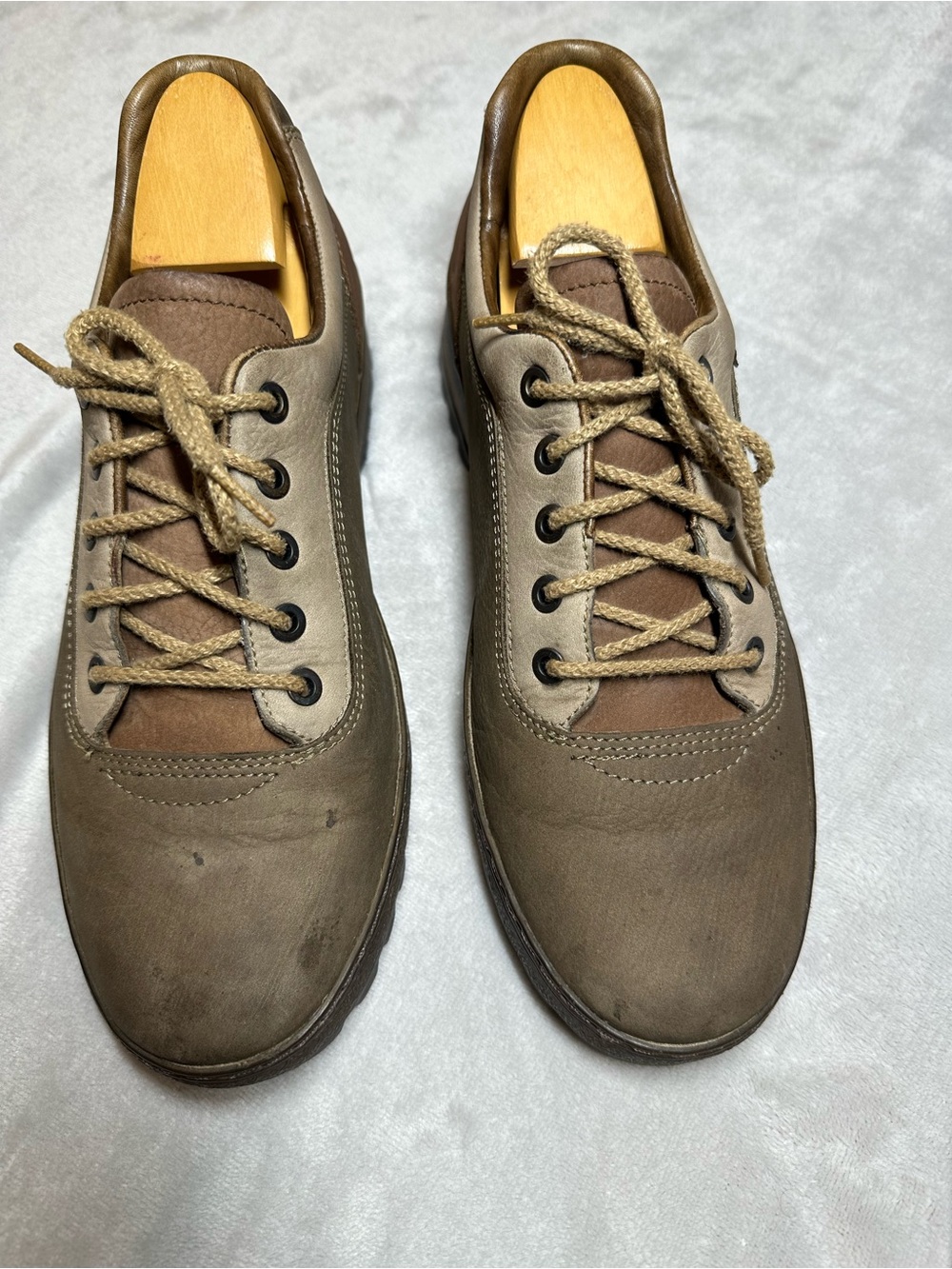 Mephisto Men's Leather Walking Shoes Size 9.5 Brown Nubuck Low Top Hiker
